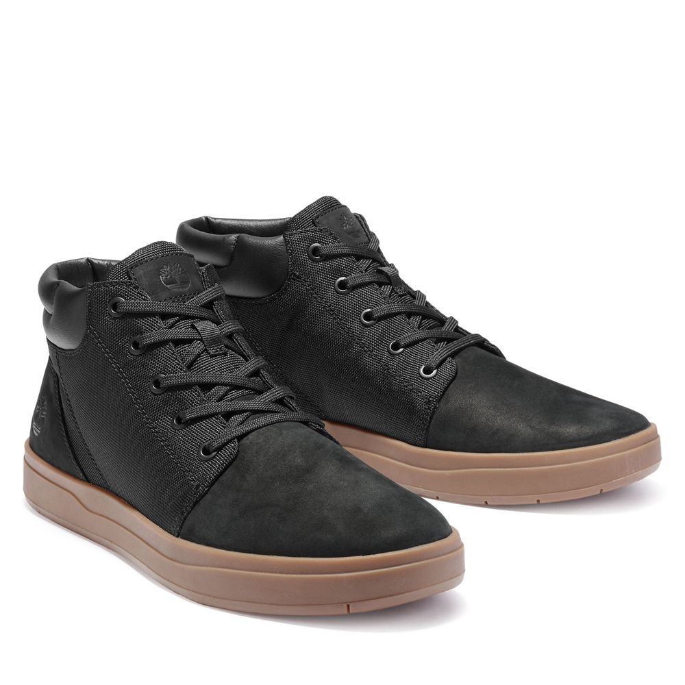 Bocanci Chukka Timberland Barbati Negrii - Davis Square Piele Collar - Romania - FOHGKA026